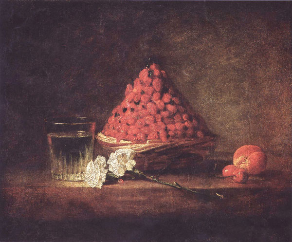 the basket of wild strawberries